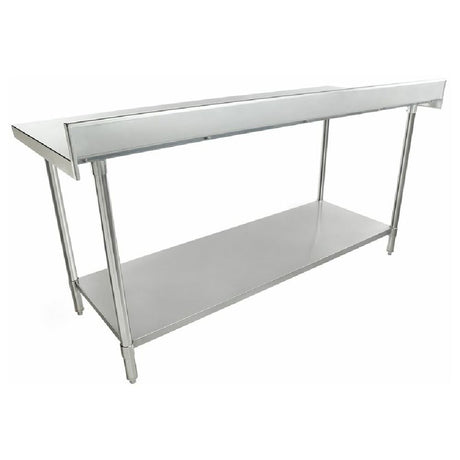 Stainless steel work table with undershelf and raised back edge in Empura Super Duty design