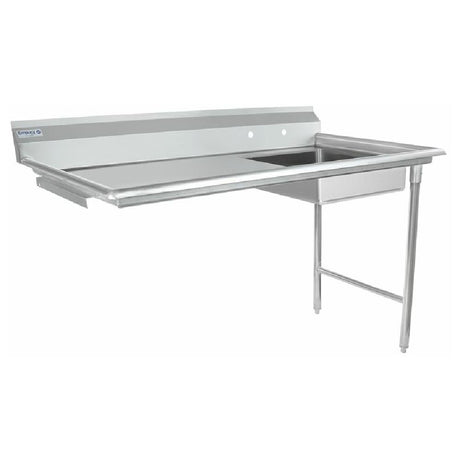 Stainless Steel Empura EUDT60R Soiled Dishtable with Sink and Drainboard for Commercial Use