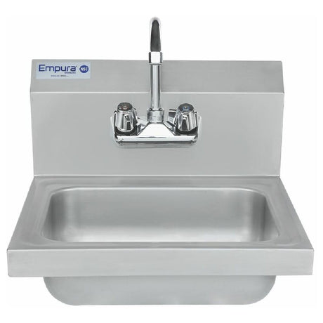 Stainless Steel Commercial Hand Sink Wall Mounted Empura Stainless EHS17 with Faucet