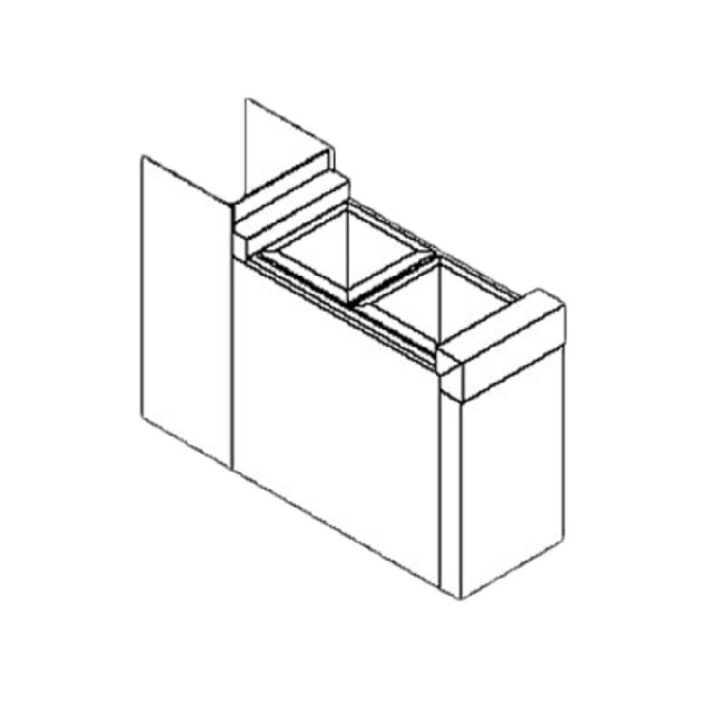 Perlick TS6CO2 TS Series Filler Section 6" With Access Cutout & 2 Bottle Wells