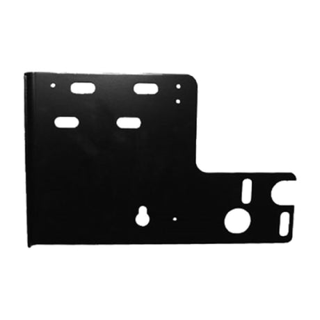 Black metal left wing bracket assembly for Everpure EV311434 prefilters with cutouts