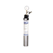 Water filter assembly featuring Scotsman SSM Plus with cylindrical housing and pressure gauge