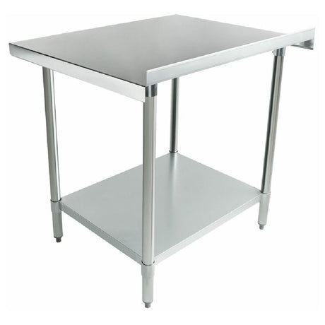 Stainless steel work table with shelves and adjustable feet, Empura Economy Work Table