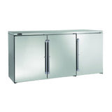Perlick BBR72 - Refrigerated Back Bar Cabinet, Three-section, 72"W