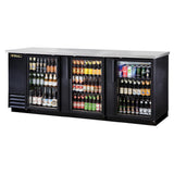 True Mfg. - General Foodservice TBB-4G-HC-LD - Back Bar Cooler, Three-section, 90-3/8"W