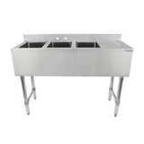 Empura EB3B101410R - Underbar Sink, 48"W X 18"D X 33.5"H Overall Size, 3-compartment