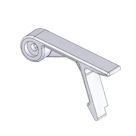 Metal bracket with curved top and angled support for Everpure EV303452 Valve Handle