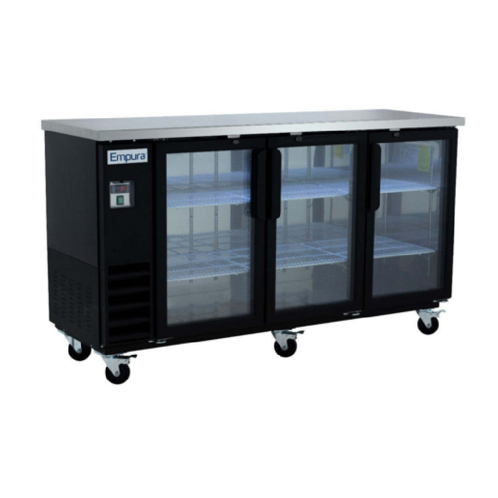 Empura E-KBB72-3G-24 - Back Bar Cooler, 73.1"W X 24.4"D X 41.7"H, 20.8 Cu. Ft. Capacity