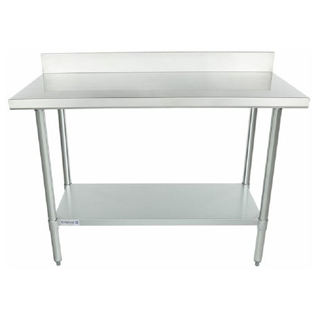 Stainless Steel Work Table with Backsplash and Lower Shelf Empura WT4B2448 Features