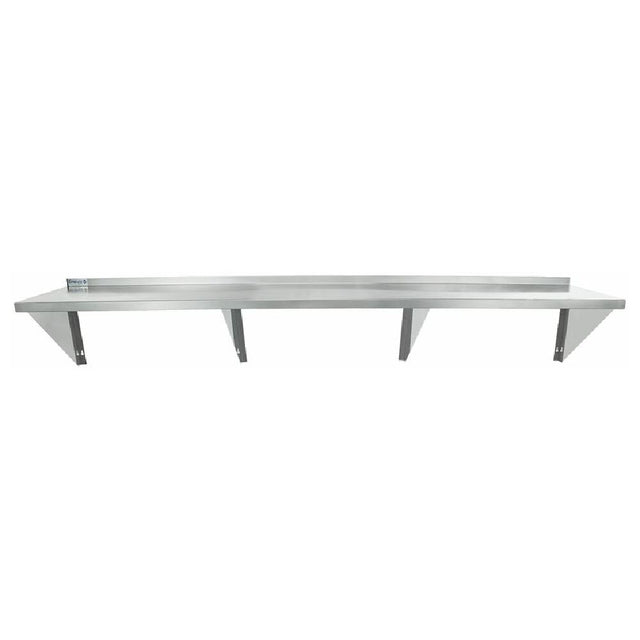 Empura Stainless 1896WS16G Heavy Duty Empura Wall Mount Storage Shelf 18" X 96" 16GA 430S/S Shelf And Brackets