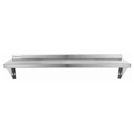 Stainless steel wall mount storage shelf with brackets from Empura 1248WS18G model