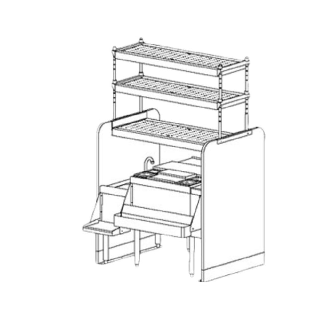 Perlick PTS42L-LF Underbar Ice Bin/Cocktail Station Pass-thru Combo 42"W X 32"D X 68-1/2"H