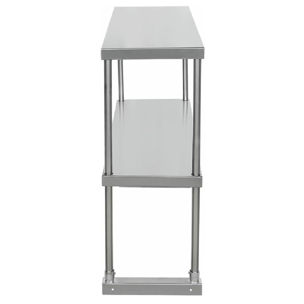 Three-tiered stainless steel shelving unit for Empura Stainless EDOS1236 Overshelf