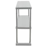 Three-tiered stainless steel shelving unit for Empura Stainless EDOS1236 Overshelf