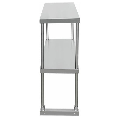 Three-tiered stainless steel shelving unit for Empura Stainless EDOS1236 Overshelf