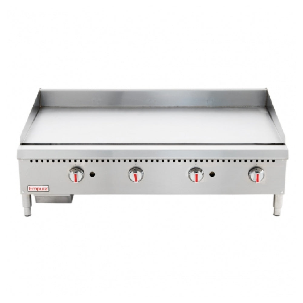 Empura Equipment EMG-48 Steel Gas Powered Countertop Griddle With 4 Burners 48"W 120000 BTU