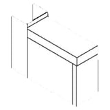 Perlick TS6CO-DB - TS Series Underbar Filler Section, 6"W X 18-9/16"D, Backsplash