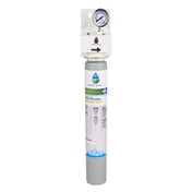 Water filtration system with pressure gauge and cartridge for Manitowoc AR-PRE-P assembly