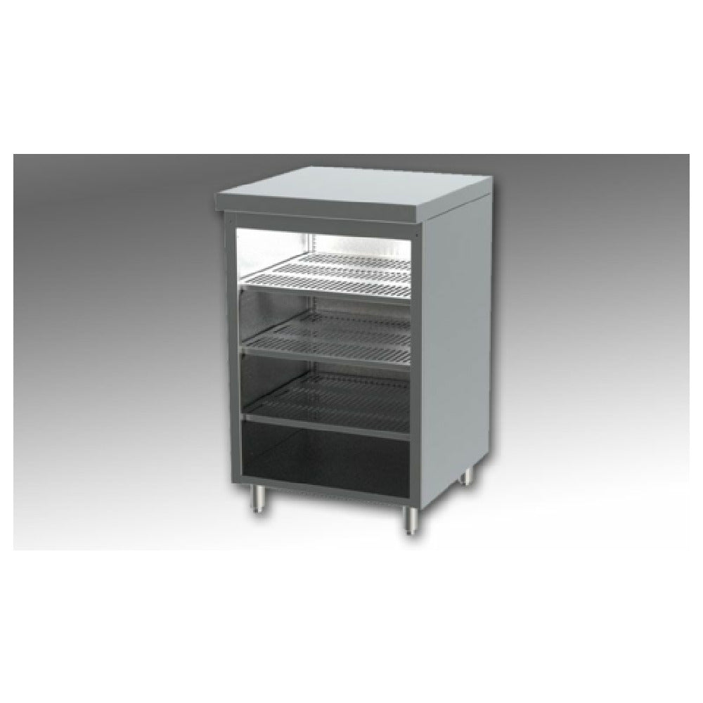 Perlick DBGS18 Back Bar Glass Storage Cabinet 18"W (3) Adjustable Sound-deadened Shelves