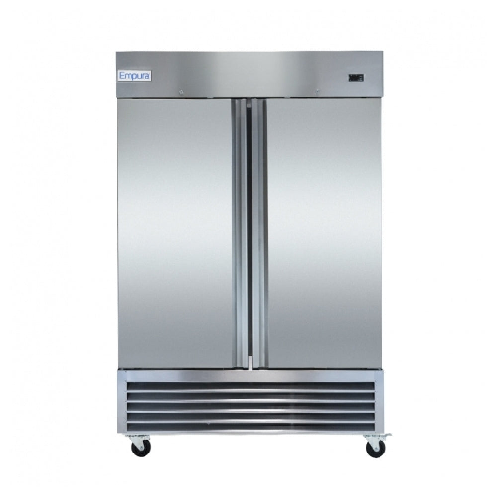 Empura Refrigeration E-KB54F Reach In Bottom-Mount Stainless Steel Freezer With 2 Full-Height Solid Doors 53.9" W