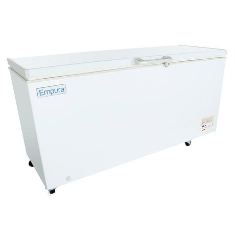 Empura Refrigeration E-CF-18 Solid Lid Chest Freezer 70.67"W X 28.94"D X 33.27"H 18.2 Cu. Ft. Capacity
