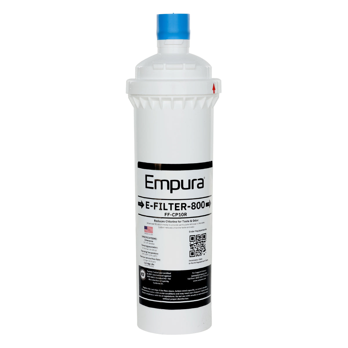Empura Filtration E-FILTER-800R Water Filtration System Replacement Cartridge 10" Carbon Filter