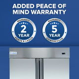 Empura Refrigeration E-KB54R Reach-In Refrigerator 53.9"W X 32.7"D X 82.3"H 41.6 Cu. Ft. Capacity
