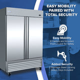 Empura Refrigeration E-KB54R Reach-In Refrigerator 53.9"W X 32.7"D X 82.3"H 41.6 Cu. Ft. Capacity