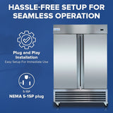 Empura Refrigeration E-KB54R Reach-In Refrigerator 53.9"W X 32.7"D X 82.3"H 41.6 Cu. Ft. Capacity