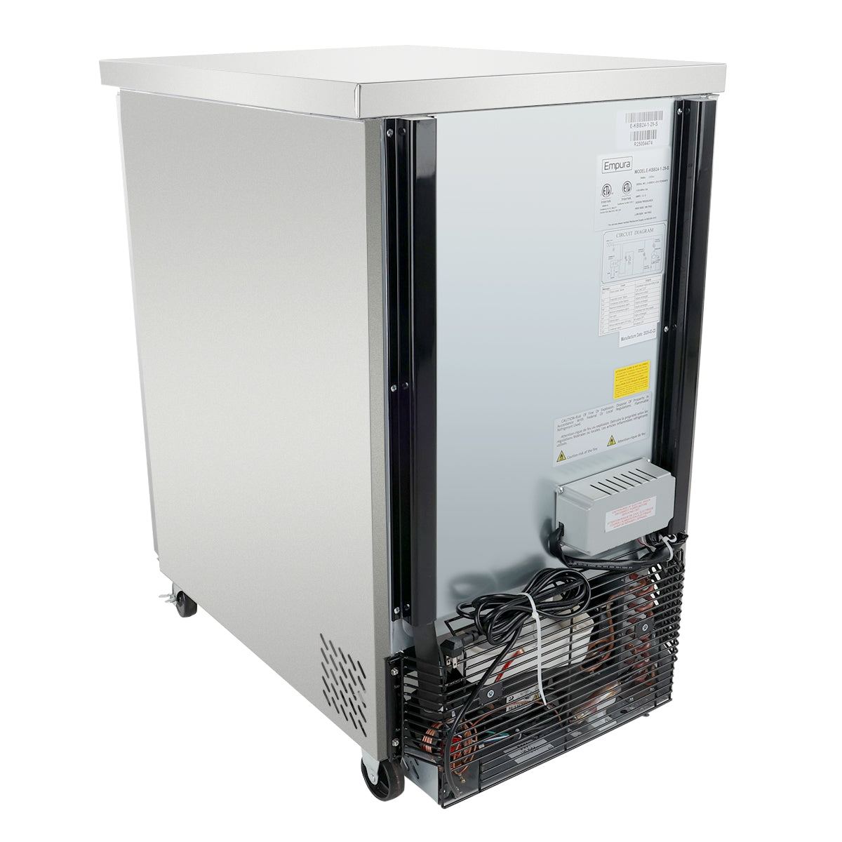 Empura Refrigeration E-KBB24-1-29-S Back Bar Cooler 1 Swing Solid Door 24.1"W X 31.89"D X 38.7"H