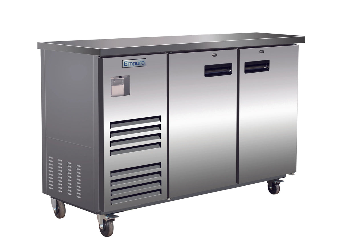 Empura Refrigeration E-KBB60-2-27-S Back Bar Cooler 2 Swing Solid Doors 58 3/4"W X 27 5/8"D X 42 1/2"H