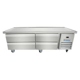 Empura Refrigeration E-KCBRC72 Refrigerated Equipment Stand 74"W X 31.9"D X 26.8"H 11.4 Cu. Ft. Capacity