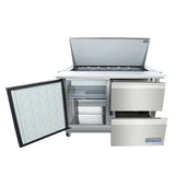 Empura Refrigeration E-KSP48M-D2 Refrigerated Sandwich/Salad Mega Top Prep Table With Drawers