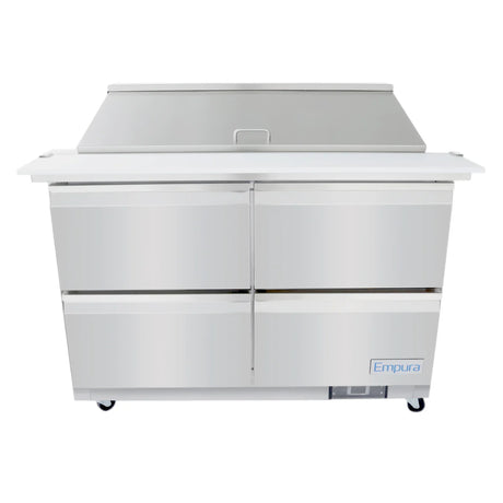 Empura Refrigeration E-KSP48M-D4 Refrigerated Sandwich/Salad Mega Top Prep Table With Drawers