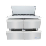 Empura Refrigeration E-KSP48M-D4 Refrigerated Sandwich/Salad Mega Top Prep Table With Drawers