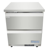 Empura Refrigeration E-KUC27-D2 Undercounter Reach-In Refrigerator 27.8"W X 29.9"D X 35.5"H