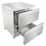 Empura Refrigeration E-KUC27-D2 Undercounter Reach-In Refrigerator 27.8"W X 29.9"D X 35.5"H