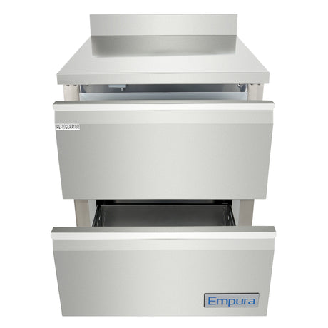 Empura Refrigeration E-KUC27W-D2 Undercounter Reach-In Refrigerator Work Top (2) Drawers
