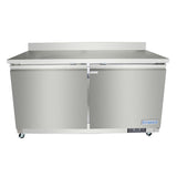 Empura Refrigeration E-KUC60W Undercounter Reach-In Refrigerator Work Top 2 Swing Solid Doors
