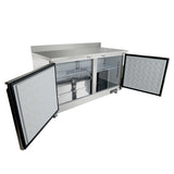 Empura Refrigeration E-KUC60W Undercounter Reach-In Refrigerator Work Top 2 Swing Solid Doors