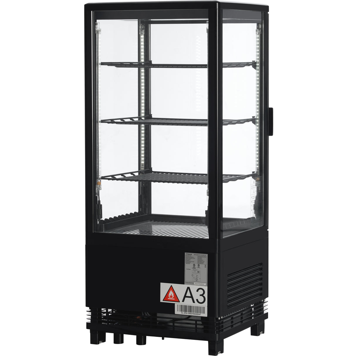 Empura Refrigeration E-RDC-17B-1D Refrigerated Display Case Countertop 16.7"W × 14.9"D × 44.4"H