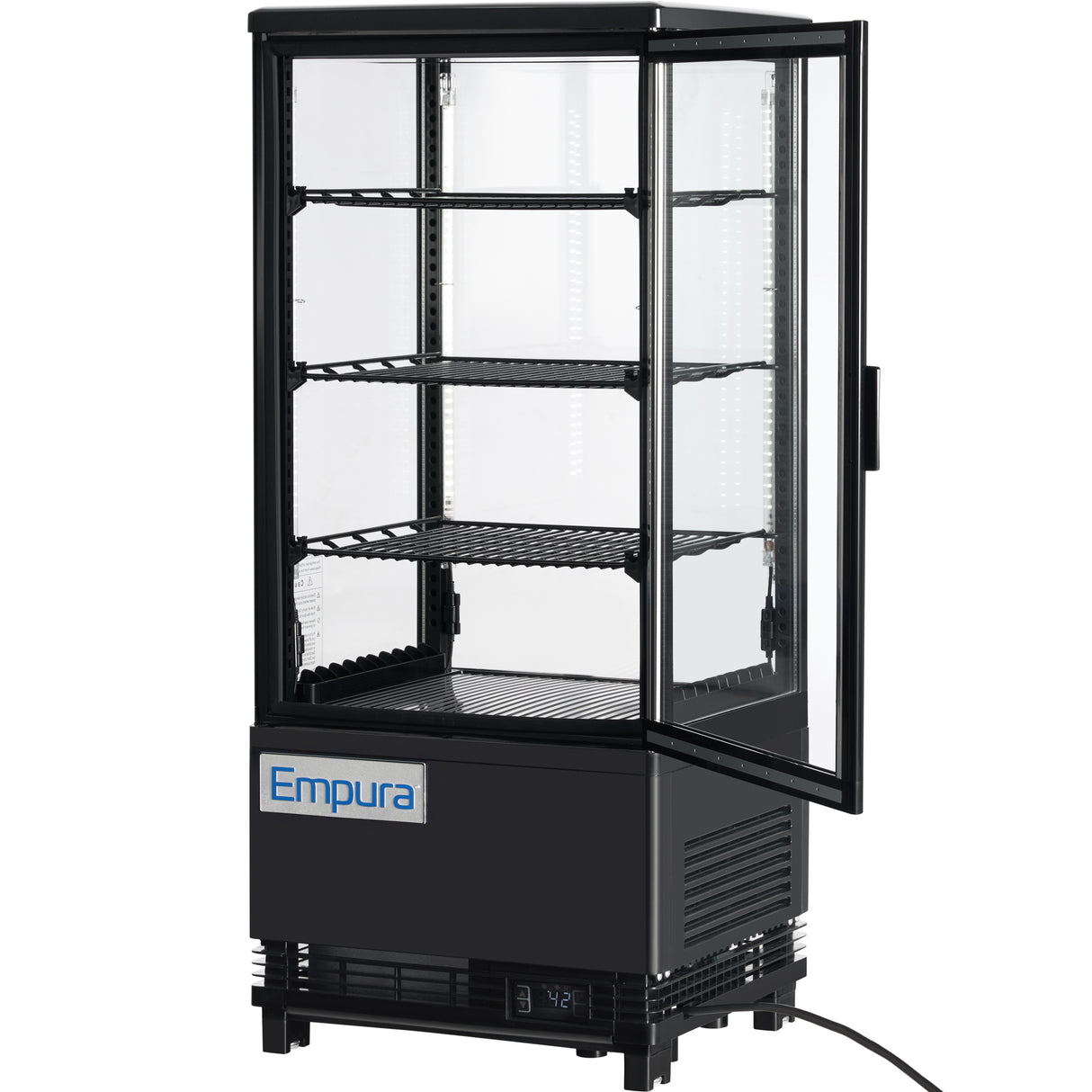 Empura Refrigeration E-RDC-17B-1D Refrigerated Display Case Countertop 16.7"W × 14.9"D × 44.4"H