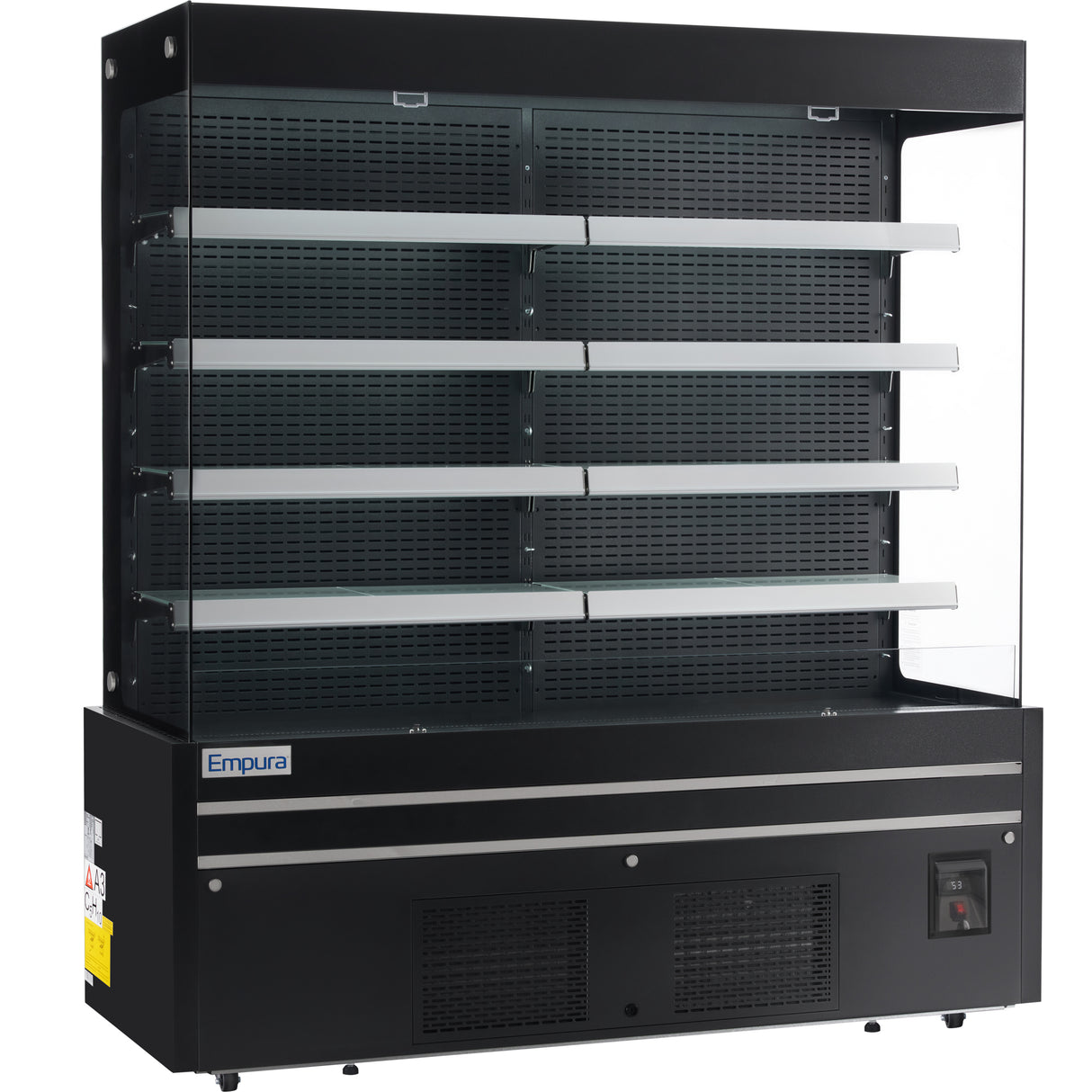 Empura Refrigeration E-VOAR-72B Open Air Merchandiser 72"W × 29"D × 79.9"H 40.9 Cu. Ft. Capacity