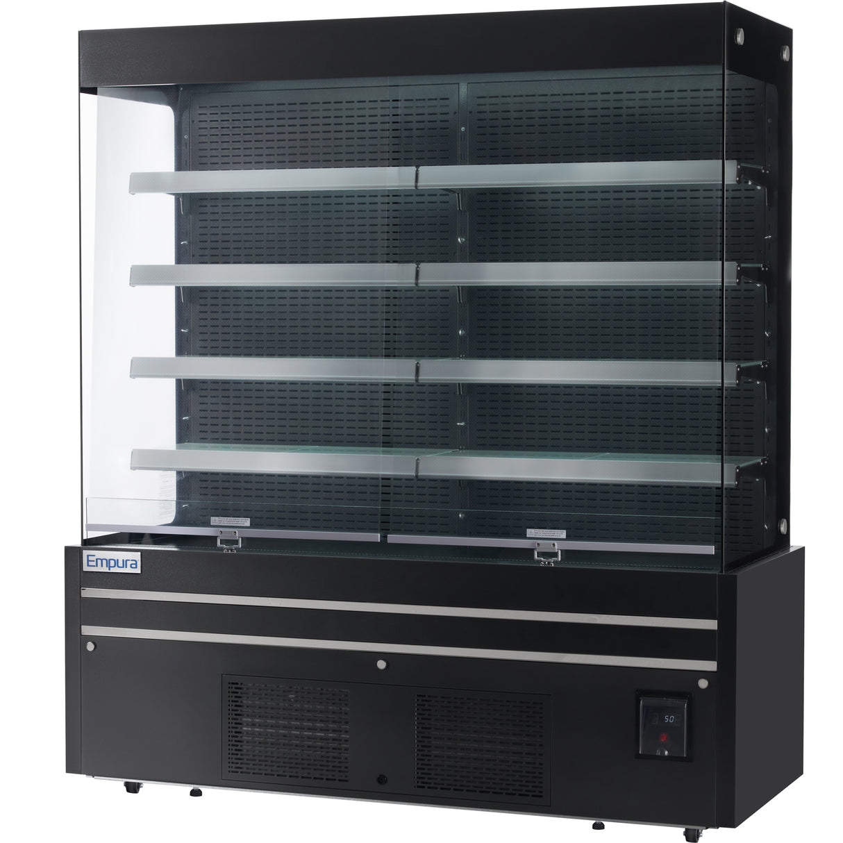 Empura Refrigeration E-VOAR-72B Open Air Merchandiser 72"W × 29"D × 79.9"H 40.9 Cu. Ft. Capacity