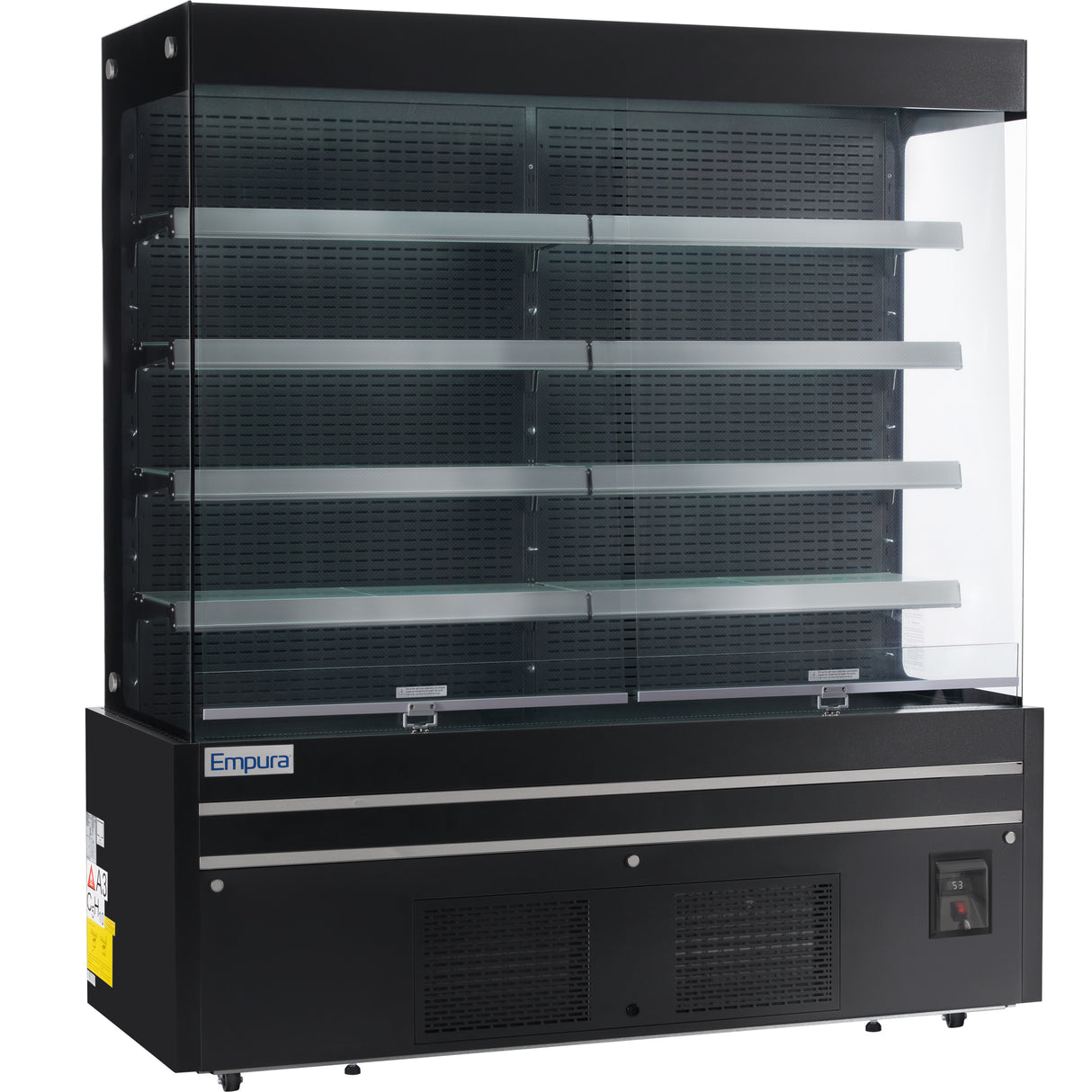 Empura Refrigeration E-VOAR-72B Open Air Merchandiser 72"W × 29"D × 79.9"H 40.9 Cu. Ft. Capacity