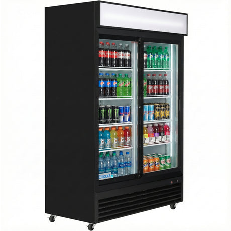Empura Refrigeration ESM-42B Refrigerated Merchandiser 52.36"W X 27.56"D X 79.65"H 42 Cu. Ft. Capacity