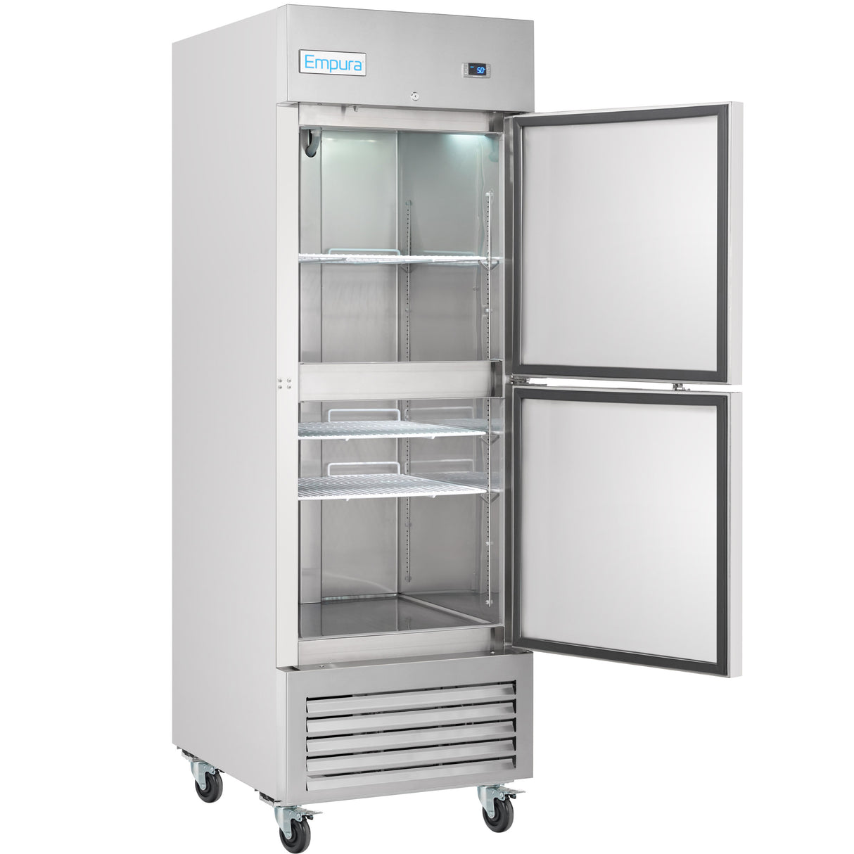 Empura Refrigeration E-KB27RH Reach-In Refrigerator 26-3/4"W X 32-11/16"D X 82-5/16"H 23 Cu. Ft. Capacity