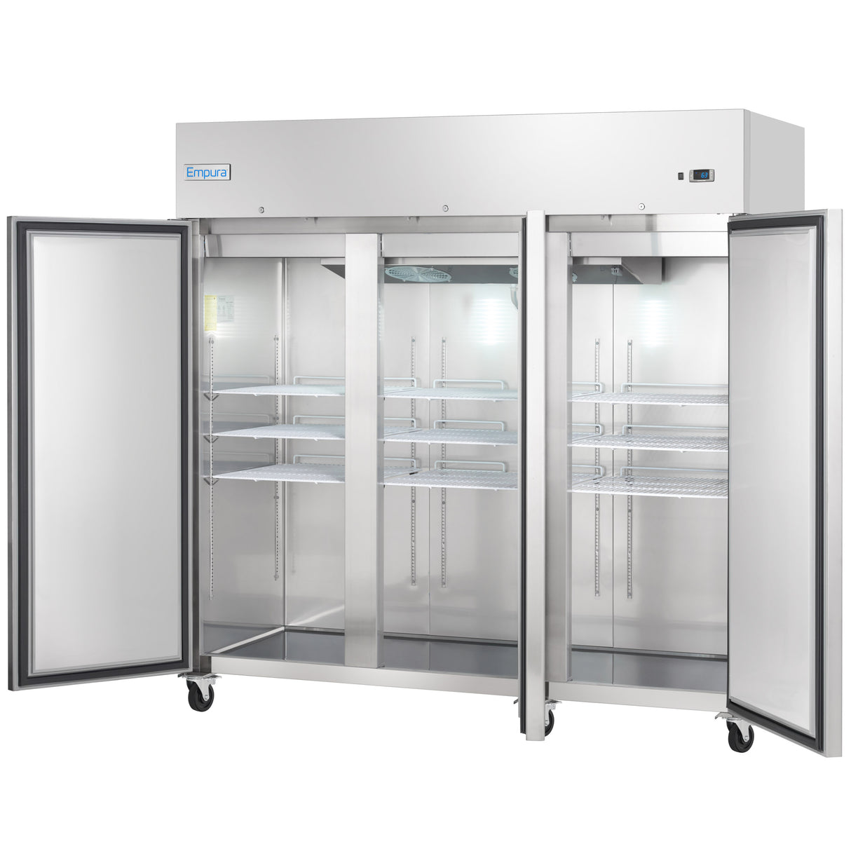 Empura Refrigeration E-KB82T Reach-In Refrigerator 3 Swing Solid Doors 81"W X 32.7"D X 82.3"H