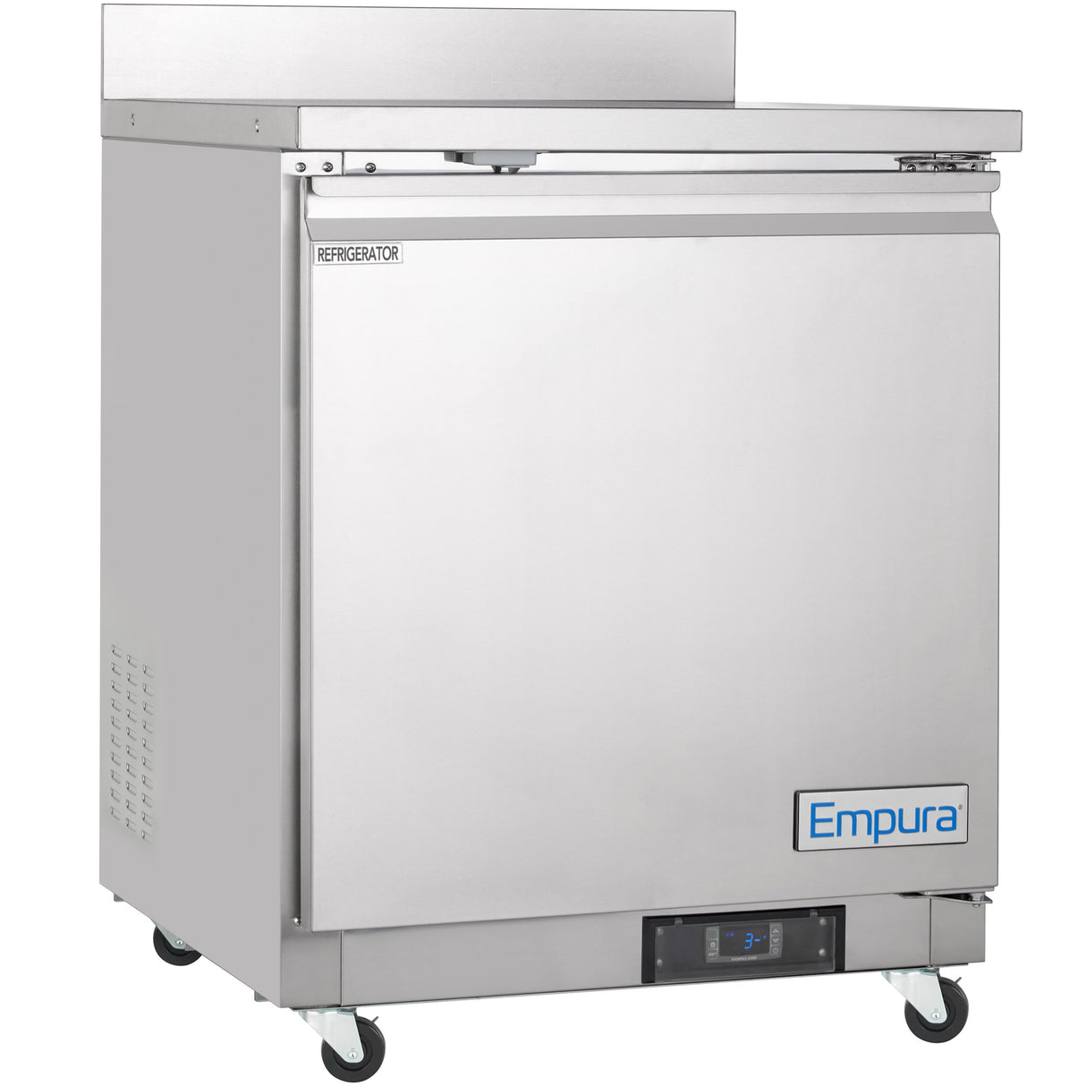 Empura Refrigeration E-KUC27W Undercounter Reach-In Refrigerator Work Top 1 Swing Solid Door