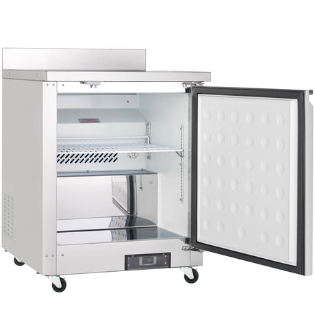 Empura Refrigeration E-KUC27W Undercounter Reach-In Refrigerator Work Top 1 Swing Solid Door